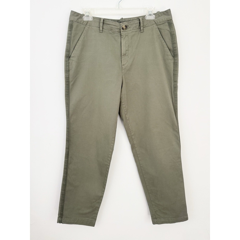 QUINCE Womens Stretch Organic Cotton Twill Girlfriend Chino Pants 31 Large Olive